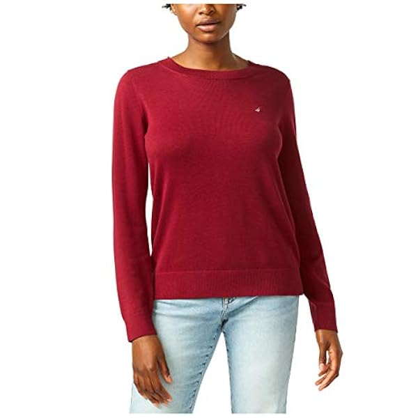 Nautica Women's Super Soft Crew Neck Sweater Suter para Mujer